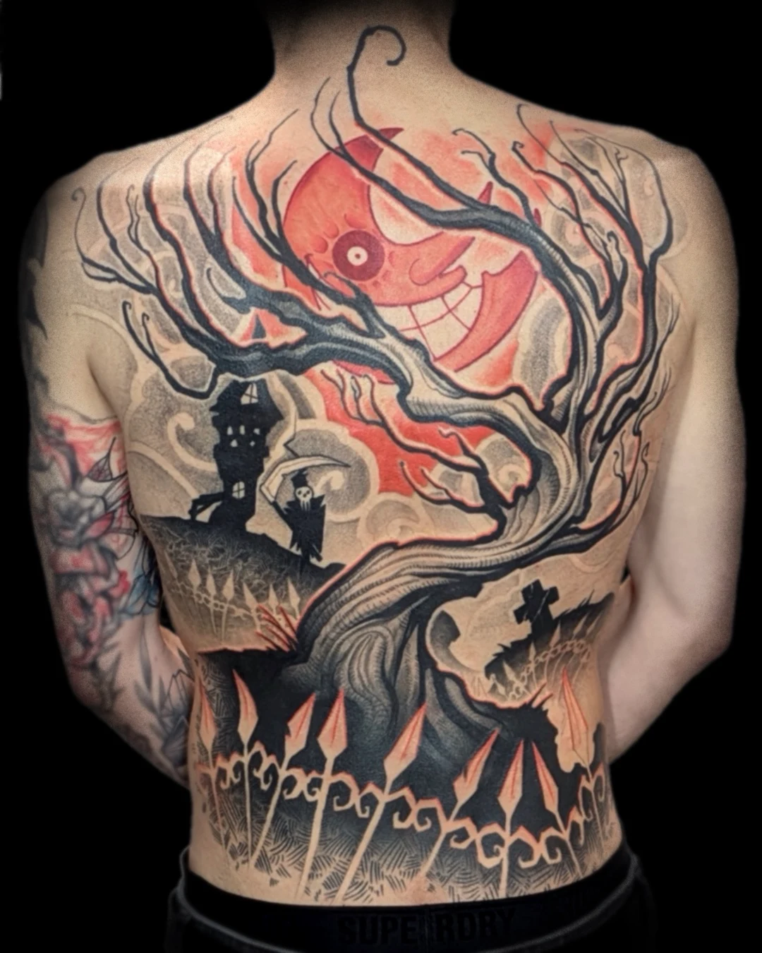 Tatouage illustratif réalisé par Ego, à Toulouse