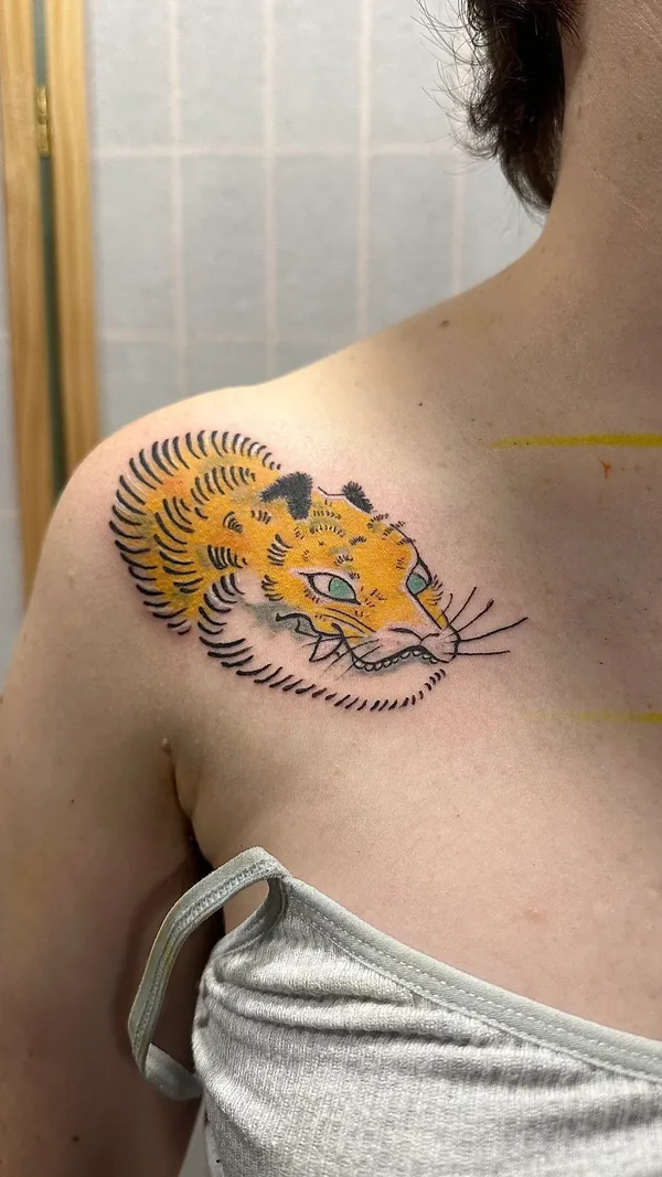 Tatouage japonais traditionnel réalisé par Elsa, à Toulouse