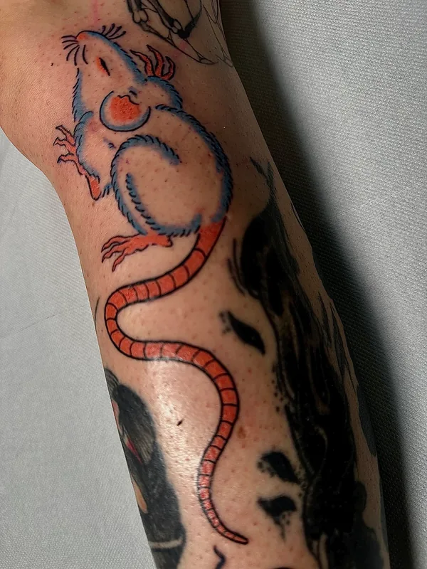 Tatouage japonais traditionnel réalisé par Elsa, à Toulouse
