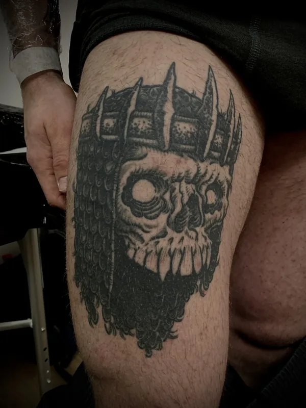 Tatouage gravure, illustratif et trad revisité réalisé par Julien L’Apostat, à Toulouse