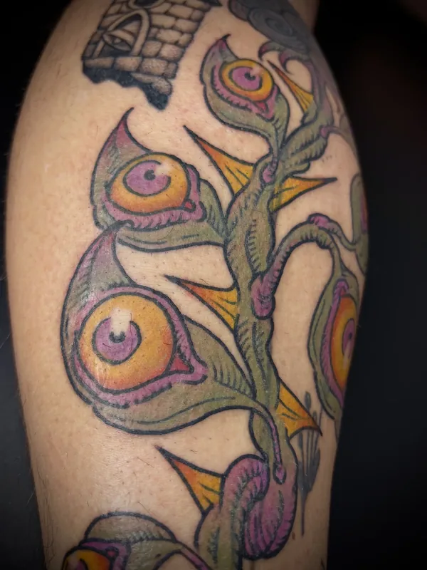 Tatouage gravure, illustratif et trad revisité réalisé par Julien L’Apostat, à Toulouse