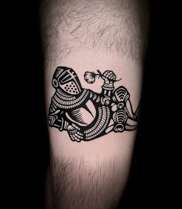 Tatouage blackwork réalisé par Loren De Fer, à Toulouse