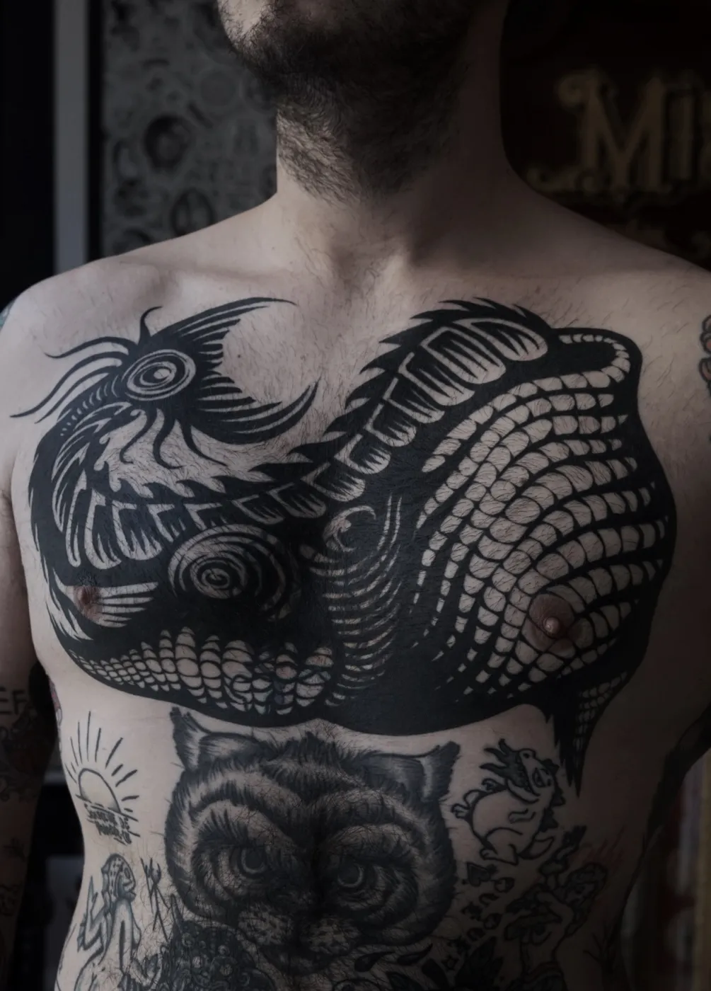 Tatouage blackwork réalisé par Loren De Fer, à Toulouse