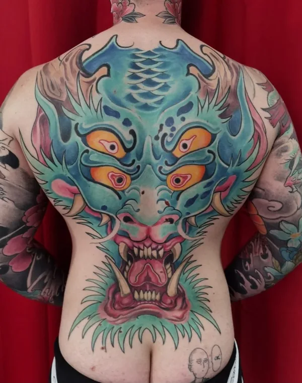 Tatouage japonais réaliste réalisé par Piero, à Toulouse
