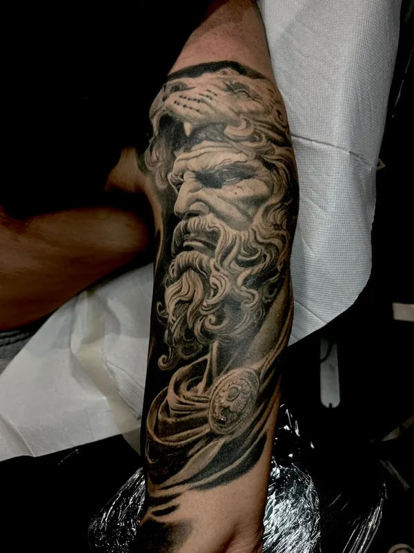 Tatouage japonais réaliste réalisé par Piero, à Toulouse