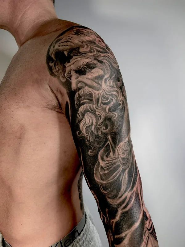 Tatouage japonais réaliste réalisé par Piero, à Toulouse