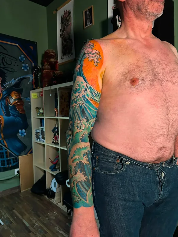 Tatouage japonais réaliste réalisé par Piero, à Toulouse
