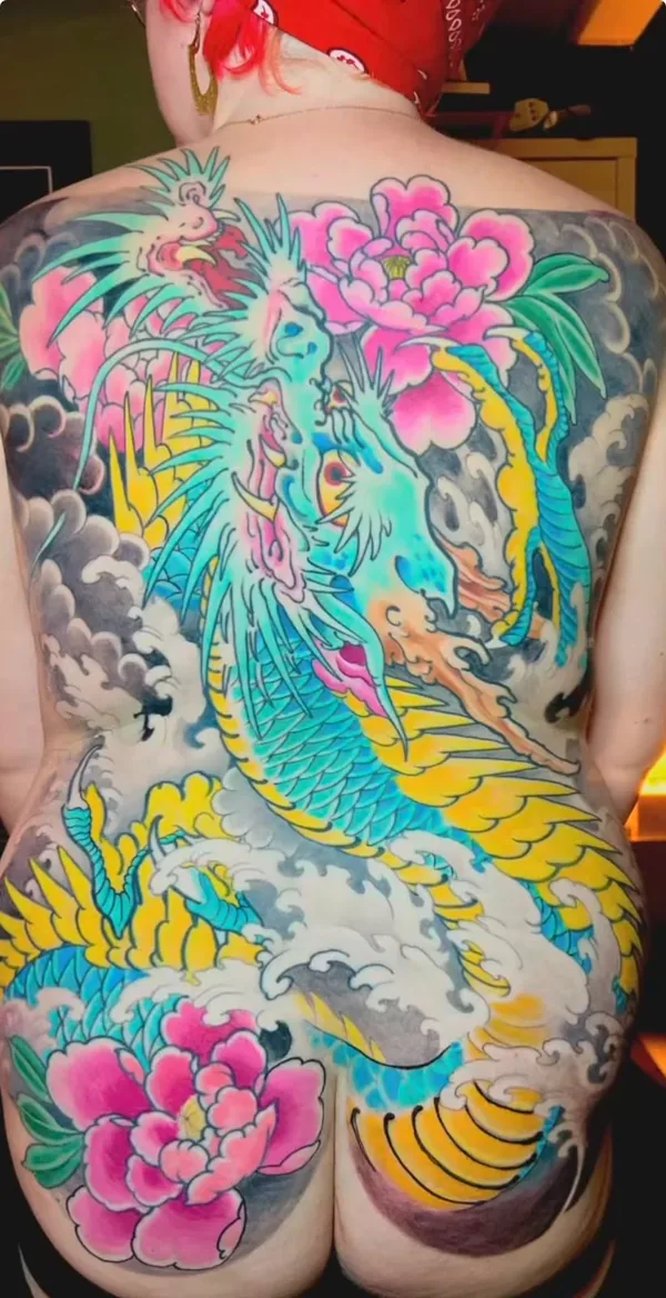 Tatouage japonais réaliste réalisé par Piero, à Toulouse
