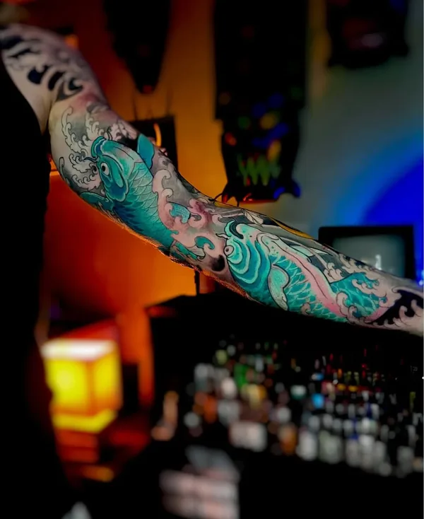 Tatouage japonais réaliste réalisé par Piero, à Toulouse