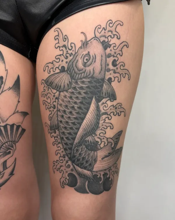 Tatouage japonais moderne réalisé par Tekashi, à Toulouse