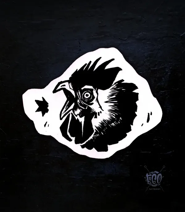 Flash de tatouage — coq par Ego