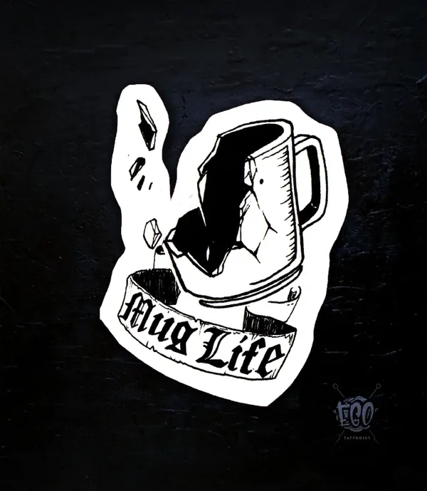 Flash de tatouage — mug « Mug Life » par Ego