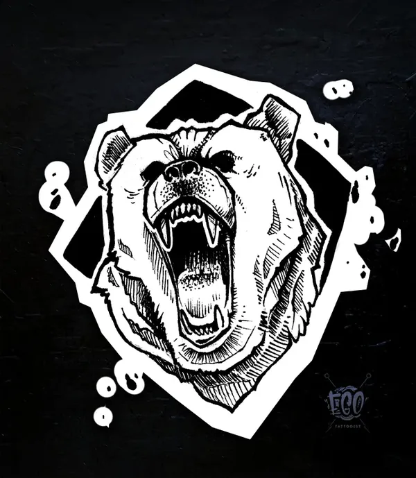 Flash de tatouage — ours par Ego