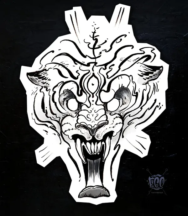 Flash de tatouage — tigre par Ego